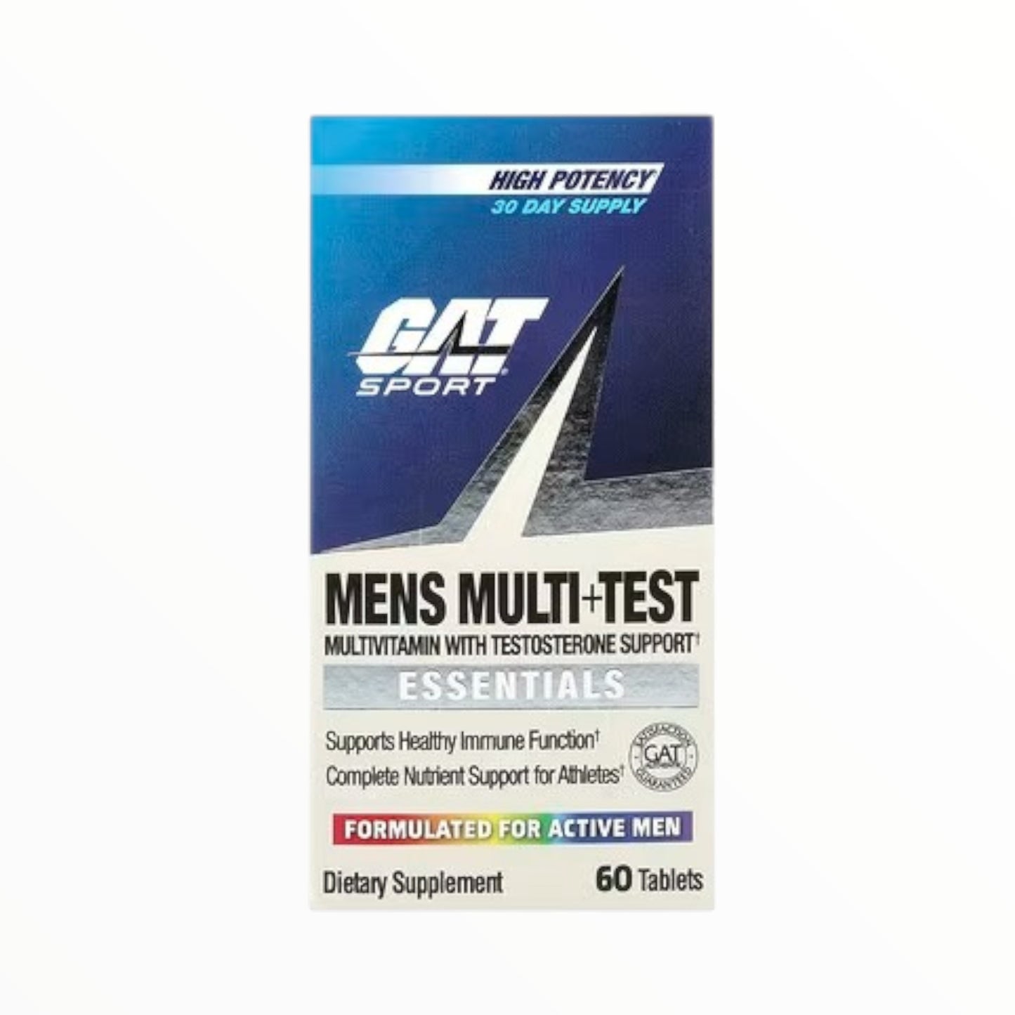 GAT Sport Men’s Multi + Test 60 Tablets | Men’s Multivitamin + Testosterone Support|In Power Fit Supplements Egypt