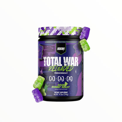 Redcon1 Total War Pre-Workout 386g (40 Servings) | Extreme Energy, Focus & Performance Booster|In Power Fit Supplements Egypt