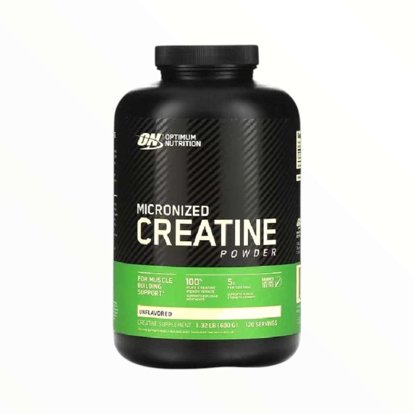 Optimum Nutrition Creatine 600g (120 Servings) | Pure Micronized Creatine for Strength & Power|In Power Fit Supplements Egypt