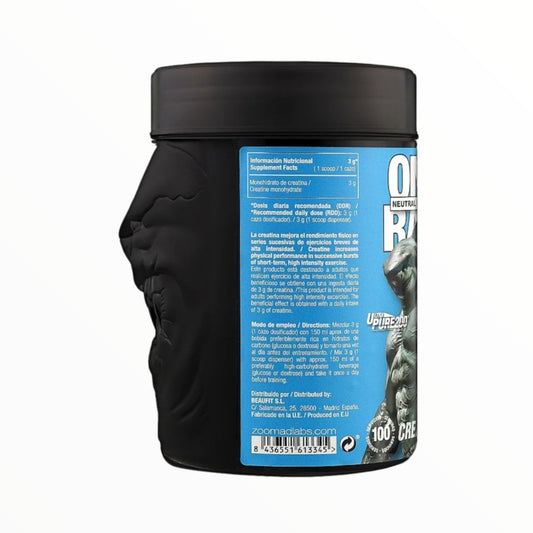 Zoomad Labs One Raw Creatine 300g (100 Servings) | Pure Micronized Creatine Monohydrate