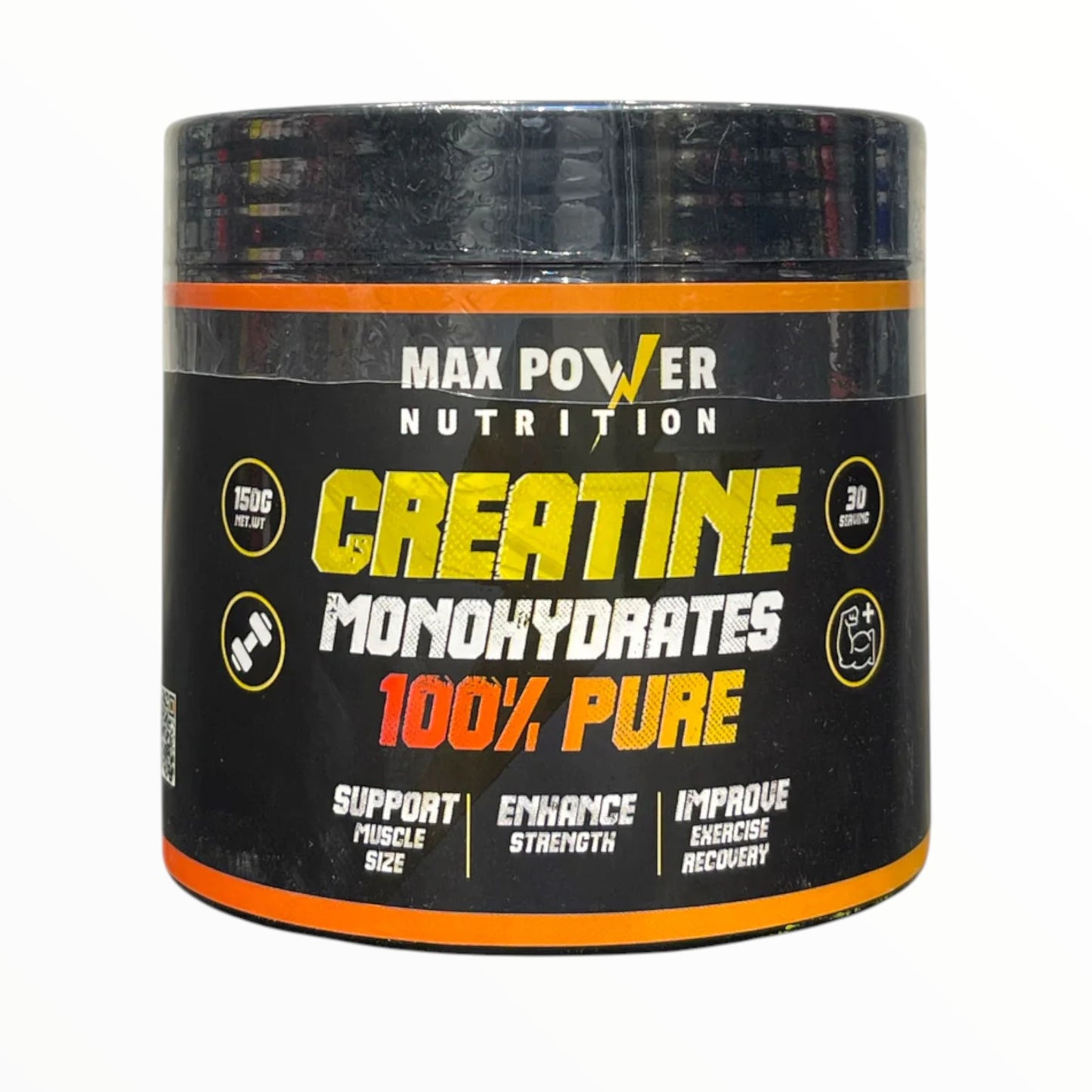Max Power Nutrition Creatine Monohydrate is a 100% pure formula designed to support muscle size, strength, power, and faster recovery during high-intensity training 60 Servings