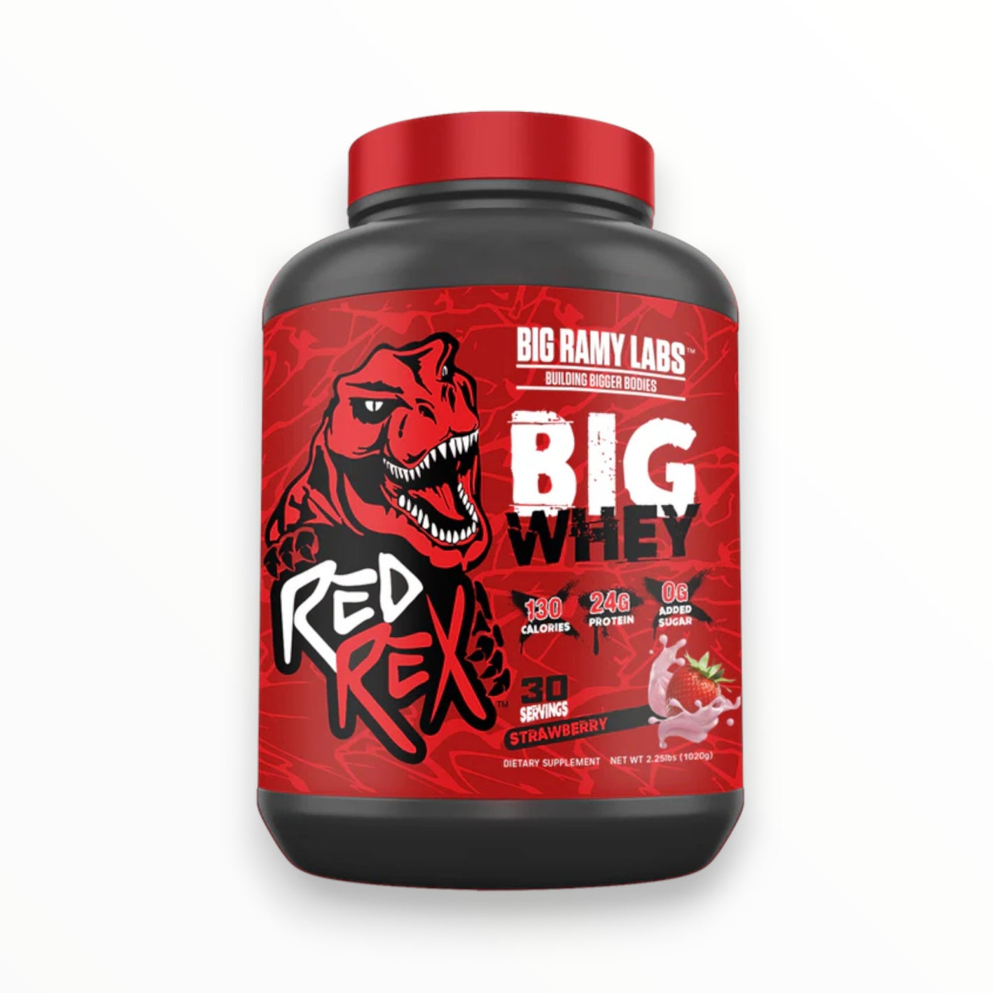 Big Ramy Labs Red Rex Big Whey Protein – 24g Protein, Cookies & Cream Flavor, 30 Servings