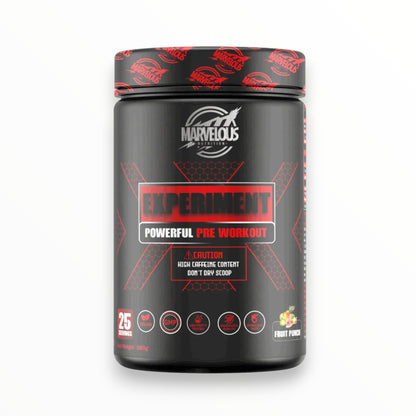 The Marvelous Experiment هو مكمل غذائي شائع يتم تناوله قبل التمرين، وهو مصمم لتعزيز أداء التمرين.