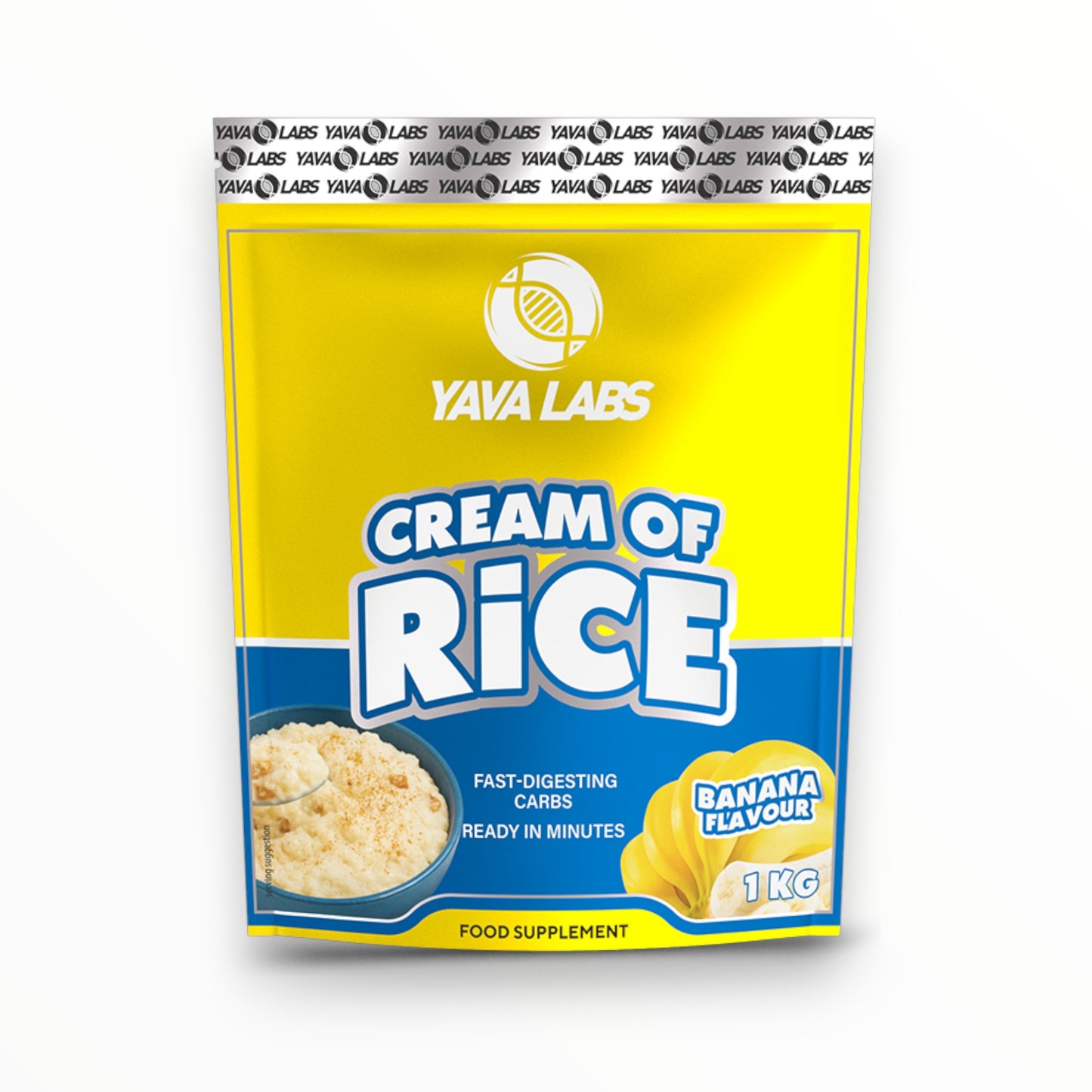 Yava Labs Cream of Rice Strawberry 1KG – Fast Digesting Carbs for Muscle Energy & Clean Bulking