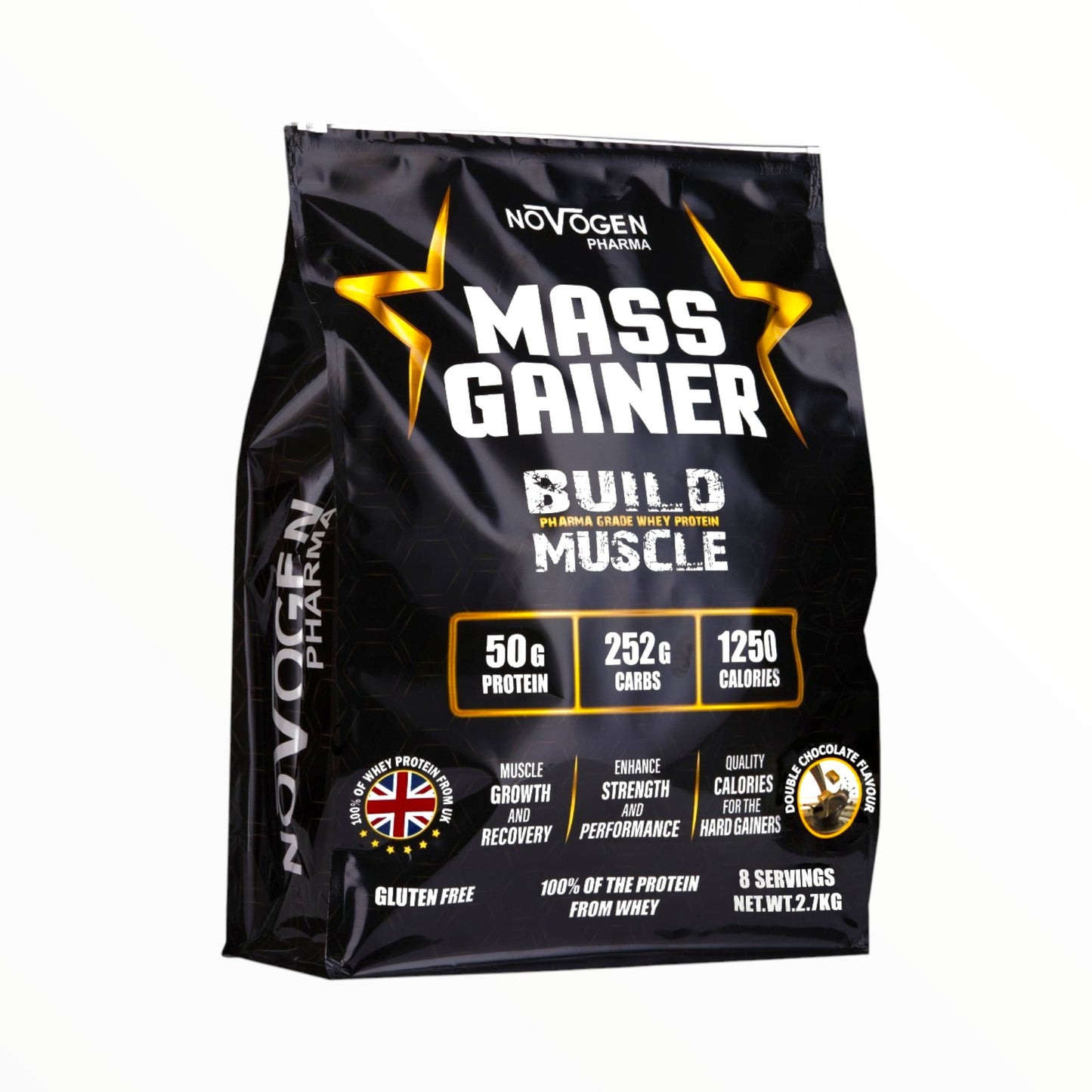 Novogen Pharma Mass Gainer 2.7kg (8 Servings) | High-Calorie Muscle Gainer for Size & Strength|In Power Fit Supplements Egypt