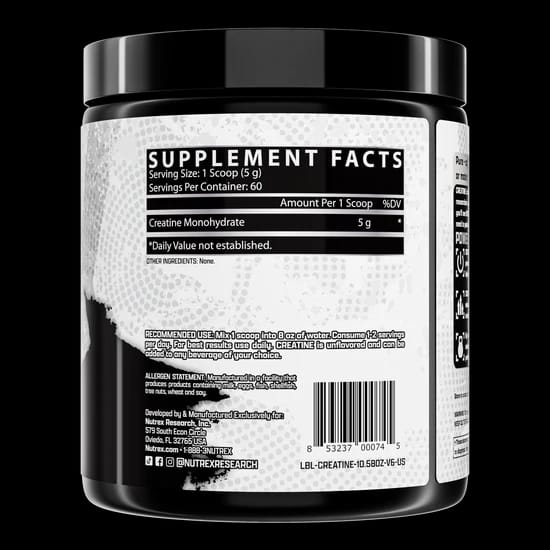 Nutrex Creatine  – Pure Creatine Monohydrate for Explosive Strength