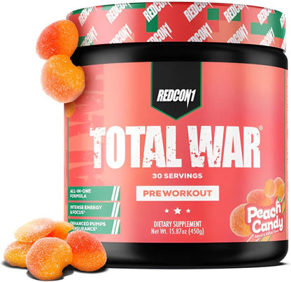 Redcon1 Total War Pre-Workout 447g (30 Servings) | Extreme Energy, Focus & Performance Booster|In Power Fit Supplements Egypt