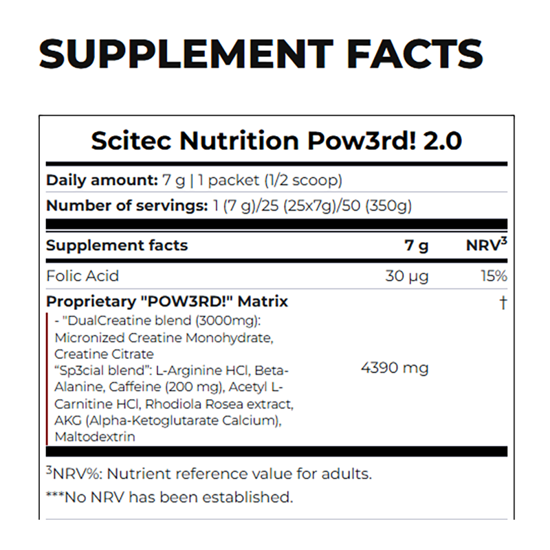 Scitec Nutrition Pow3rd! 2.0 – Advanced Pre-Workout Formula (350g)