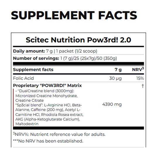 Scitec Nutrition Pow3rd! 2.0 – Advanced Pre-Workout Formula (350g)