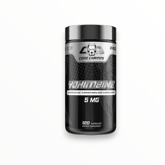 Core Champs Yohimbine 5mg 120 Capsules | Energy, Focus & Fat Loss Support