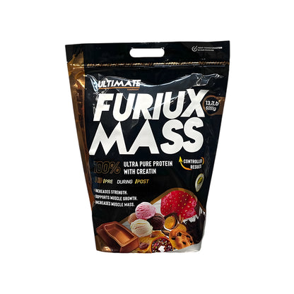 Furiox Mass Gainer Ultimate Supplement (6kg) + Skeleton Creatine Monohydrate (50 Servings) – Extreme Bulking Stack | Power Fit