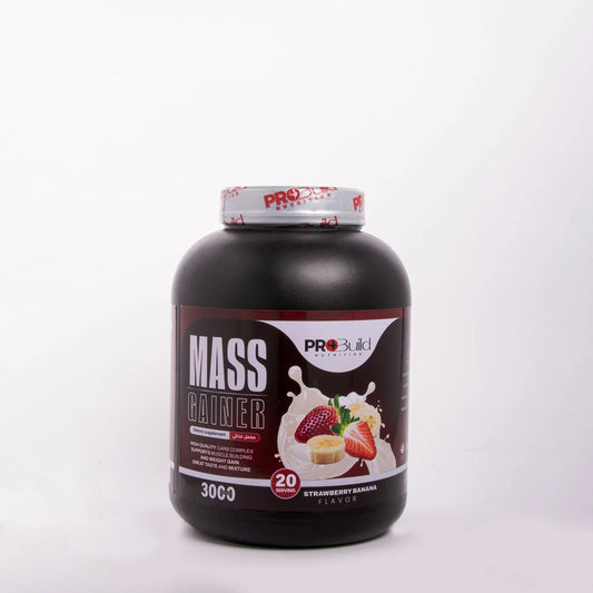 ProBuild Mass Gainer – 3000g (20 Servings) High Calorie Weight Gainer Strawberry Banana | Egypt