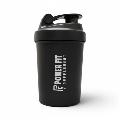 Power Fit Premium Shaker Bottle Black – Leak Proof Gym Protein Shaker
