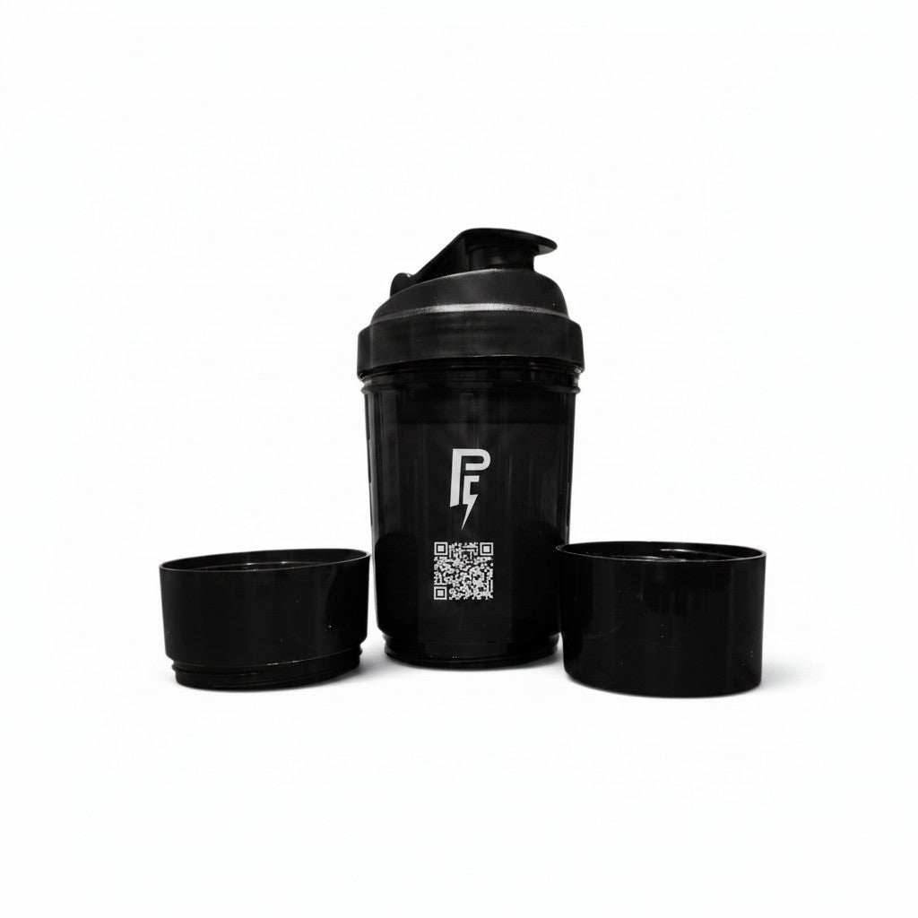 Power Fit Premium Shaker Bottle Black – Leak Proof Gym Protein Shaker