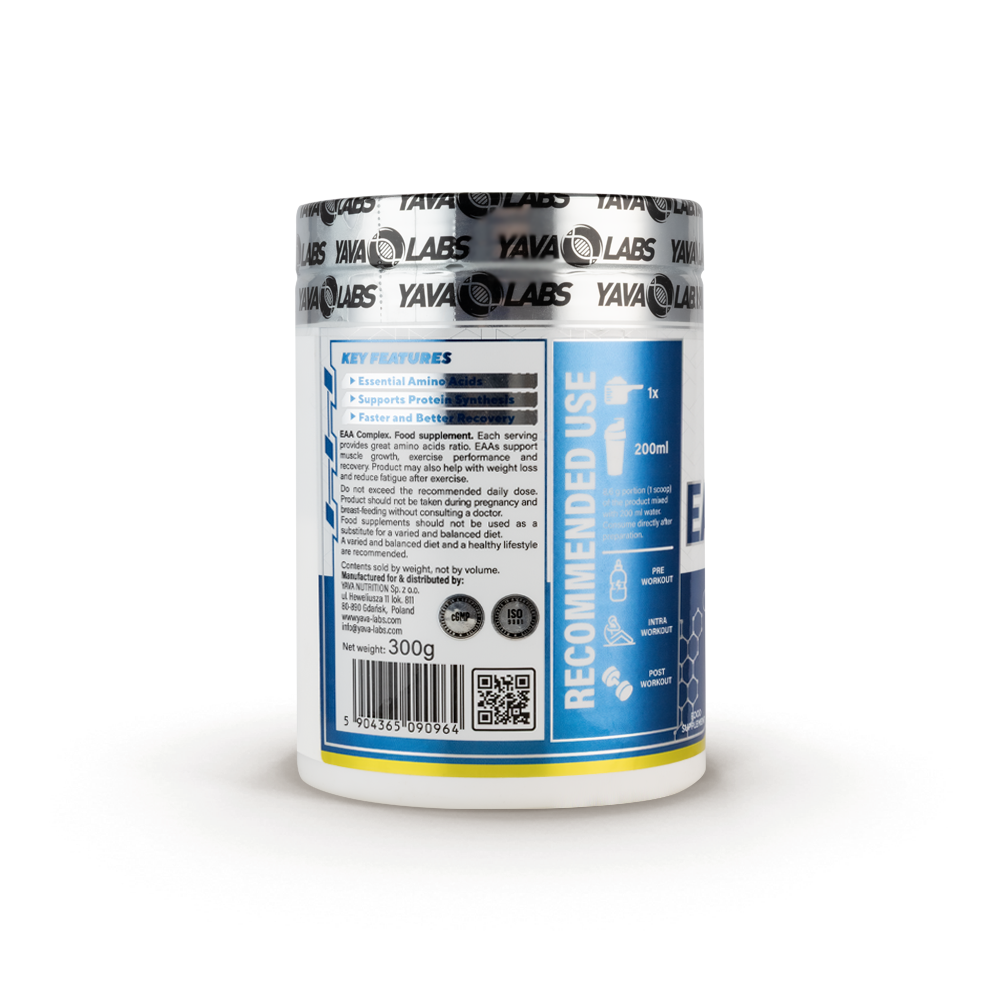 Yava Labs EAA Complex is a high-quality supplement formulated to support muscle growth, enhance recovery, and improve overall athletic performance.
