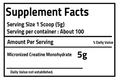 كرياتين أحادي الهيدرات من بيورجانيك ٥٠٠ غرام (١٠٠ حصة) | مُعزِّز للقوة والطاقة واستعادة العضلات | في باور فيت، مصر