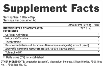 LIPO-6 Black UC Intense – 60 Tablets | Extreme Fat Burner for Energy & Weight Loss| In Power Fit Supplements Egypt