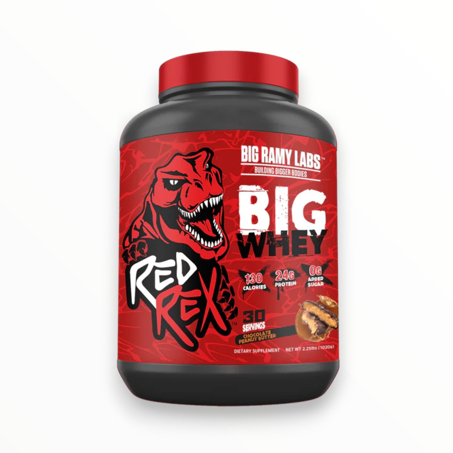 Big Ramy Labs Red Rex Big Whey Protein – 24g Protein, Cookies & Cream Flavor, 30 Servings