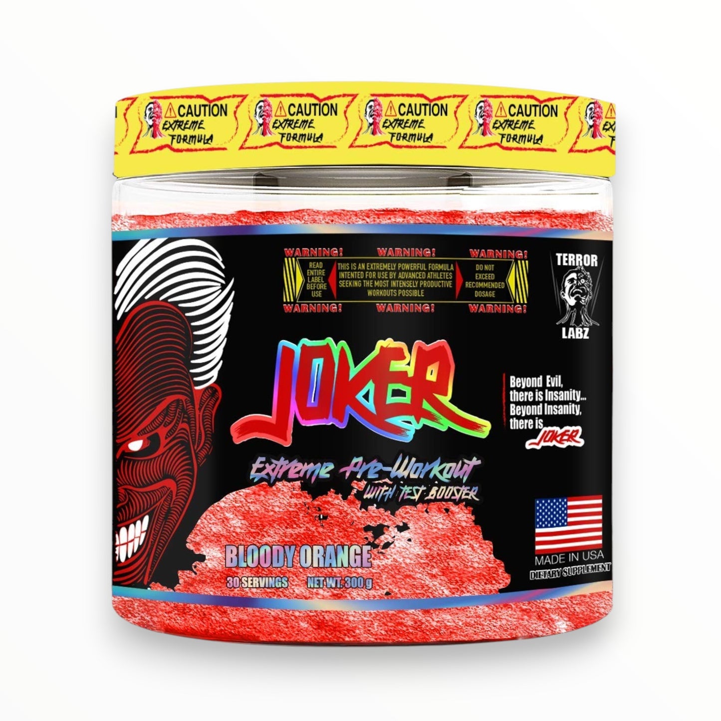 Terror Labz Joker Extreme Pre-Workout – Bloody Orange (300g, 30 Servings) | Egypt