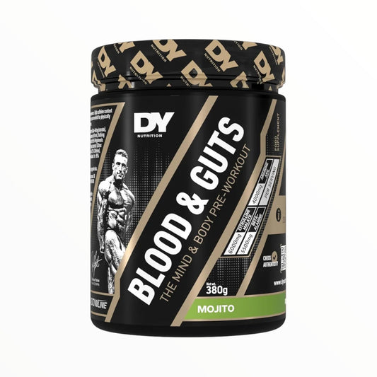 DY Nutrition Blood & Guts Pre Workout Mojito 380g – Extreme Pump, Energy & Focus Booster