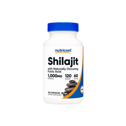 Nutricost Shilajit 1000mg with Fulvic Acid – 120 Capsules | Energy & Vitality Support