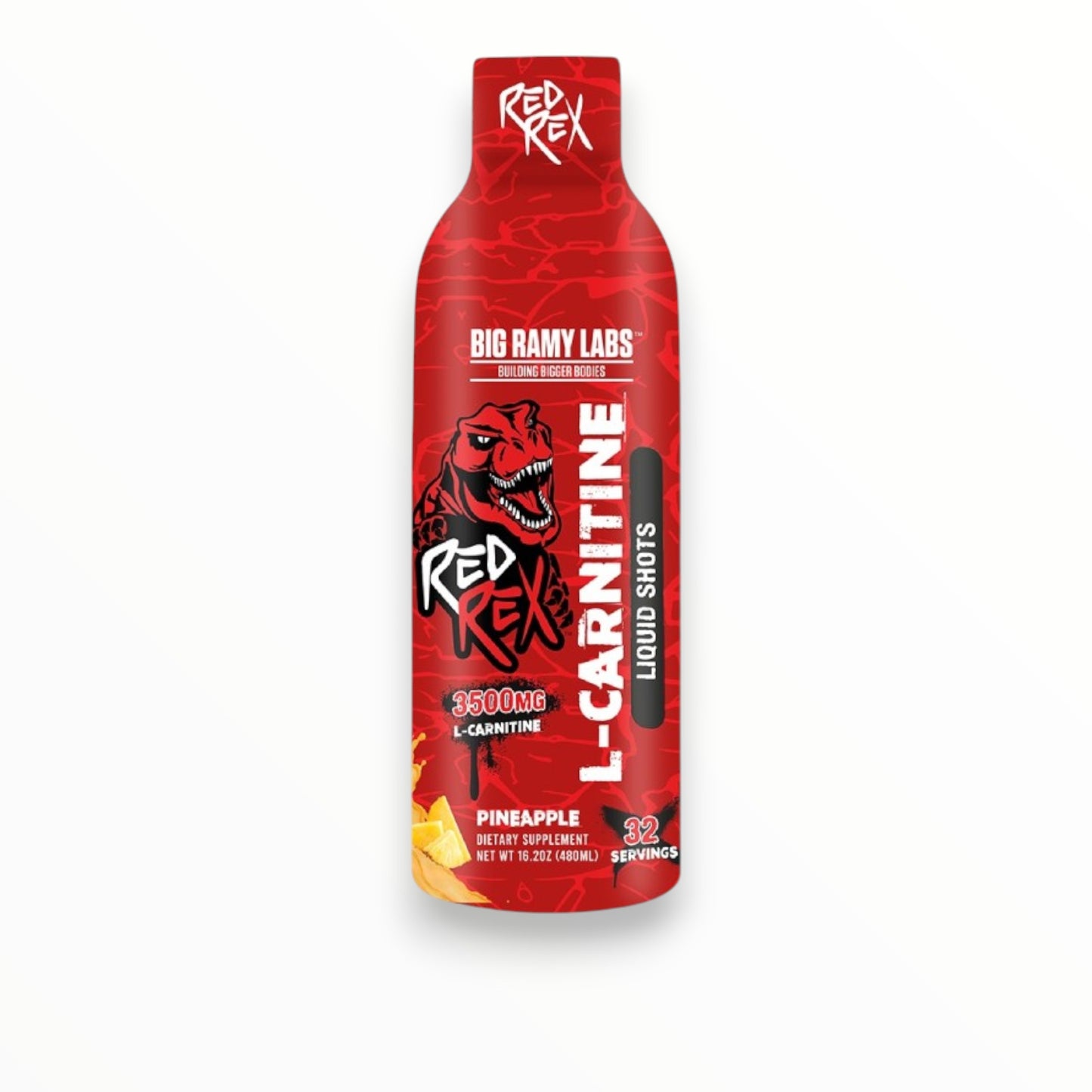 Big Ramy Labs Red Rex L-Carnitine 3500 Liquid – Pineapple (480ml, 32 Servings) | Egypt