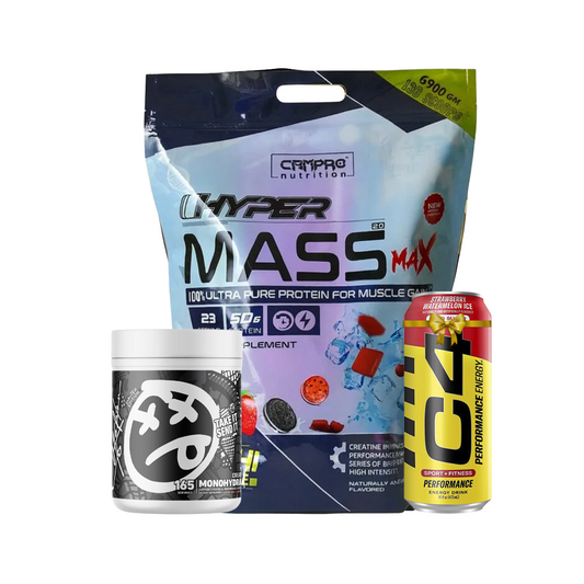 Campro Hyper Mass Max + Skeleton Creatine 165 Servings + C4 Energy Drink – Advanced Mass Gain Stack