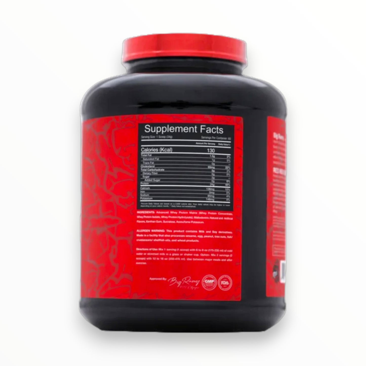 واي بروتين ريد ريكس ٢ كجم (٦٠ حصة) |واي بروتينعالي الجودة لنمو العضلات والتعافي | مكملات باور فيت مصر