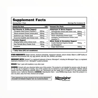 Animal TNT+ Men's Performance Boost – 30 Pill Packs | Daily Performance & Vitality Support