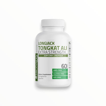 Bronson Longjack Tongkat Ali Extra Strength 60 Vegetarian Capsules | Eurycoma Longifolia Support