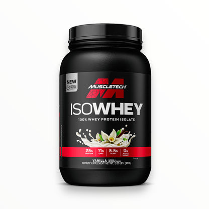 Muscletech ISO Whey Protein Isolate – Chocolate | 907g (2 lbs) | 100% Pure Isolate